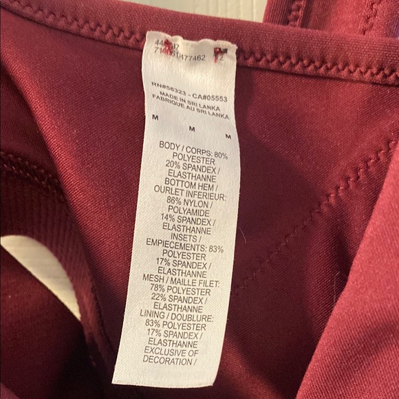 Nike Maternity Women's Maroon Sports Bra - Picture 2 of 3